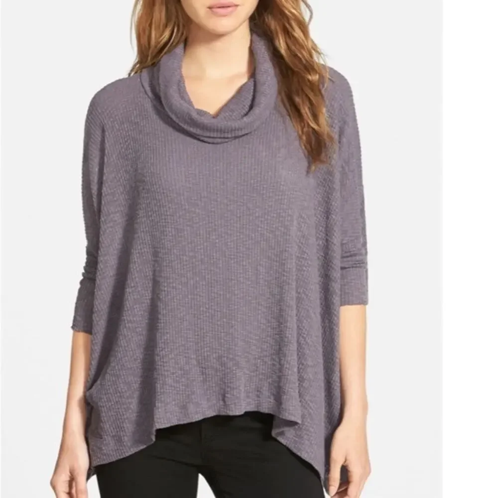 Free People FP Beach World Traveler Pull Over Purple Gray Size Small